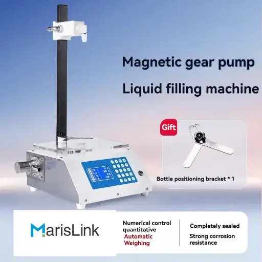 Small Automatic CNC Weighing Quantitative Liquid Filling Bottling Machine for Liquor Beverage Soy Milk Corrosive Liquids